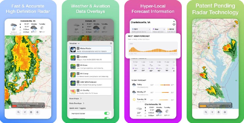  #应用限免  软件名称：Radar Omega - Live Weather  支持平台：#iOS 14.0+  软件价格：内购限免（设置-了解更多-显示特惠，若不显示可开启代理尝试）  软件简介：一款天气预报应用，实时呈现高分辨率雷达图像、详细天气预报与重要预警，助你及时掌握天气变化