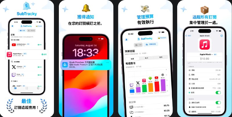  #应用限免  软件名称：Manage Subscriptions  支持平台：#iOS 16.0+  软件价格：内购限免  软件简介：一款综合性的订阅管理工具，帮助您轻松跟踪并管理所有的定期付款与订阅服务