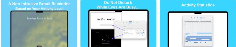  #应用限免  软件名称：TotalPause - Break Reminders  支持平台：#macOS 13.0+  软件价格：内购限免  软件简介：一款提醒用户定时休息的应用