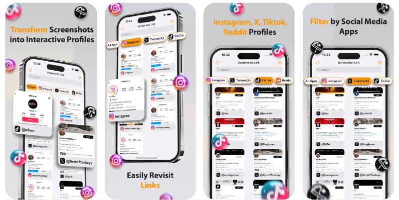  #应用限免  软件名称：Screenshot Link Bio & Manager  支持平台：#iOS 14.0+  软件价格：内购限免  软件简介：一款专为社交媒体截图管理而设计的应用