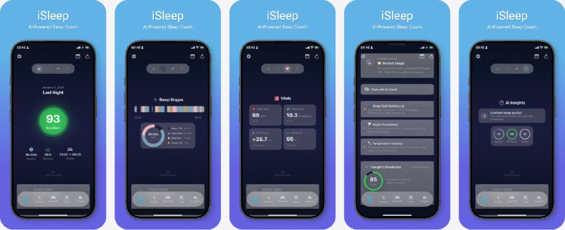  #应用限免  软件名称：iSleepIsWell  支持平台：#iOS 18.0+  软件价格：内购限免  软件简介：一款基于 Apple Watch 数据的智能睡眠助手，自动记录睡眠时长、阶段、心率和血氧等指标，通过可视化图表和周报帮助你了解睡眠模式