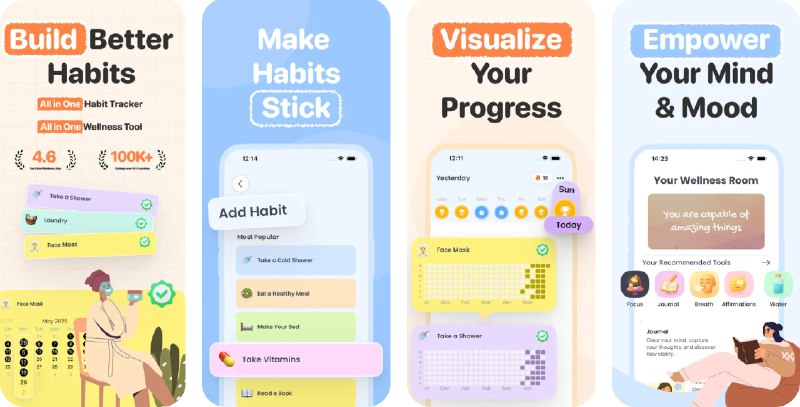  #应用限免  软件名称：习惯清单 : EvolveMe  支持平台：#iOS 15.6+  软件价格：内购限免（随时结束，请注意）  软件简介：一款高效习惯养成应用，通过设定目标、每日提醒与日历追踪，帮助您逐步改善生活，养成好习惯，戒除坏习惯