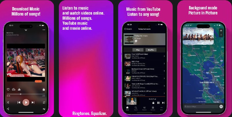  #应用限免  软件名称：音乐下载器 / MP3播放器  支持平台：#iOS 12.0+  软件价格：内购限免（下载后直接在商店选择终生高级访问）  软件简介：一款功能丰富的音乐和视频播放器，应用程序支持数百万首歌曲和 YouTube 音乐流媒体，您可以无限制地观看各种类型的免费电影和电视节目