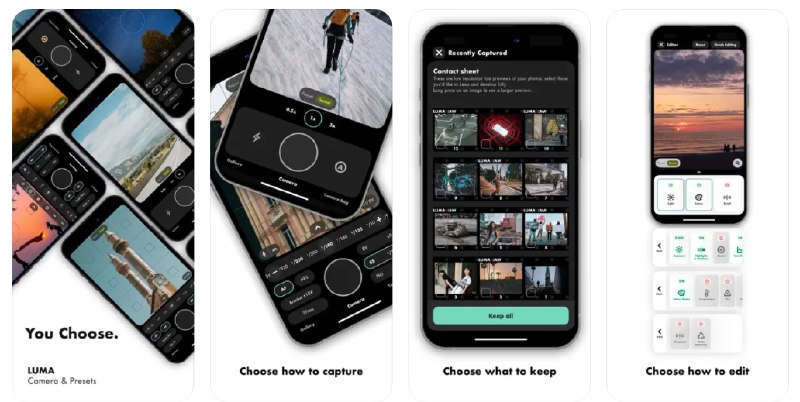  #应用限免  软件名称：LUMA Camera & Presets  支持平台：#iOS 16.4+  软件价格：内购限免  软件简介：一款摄影应用，让您可以以 RAW 格式捕捉图像，以便进行详细编辑和调整