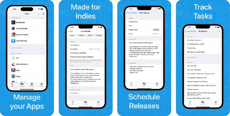  #应用限免  软件名称：LaunchBuddy for SwiftUI Devs  支持平台：#iOS 16.0+ #macOS  软件价格：内购限免  软件简介：一款为 SwiftUI 开发者设计的应用，该应用可以帮助开发人员管理项目清单和任务列表，让您轻松跟踪应用路线、开发状态、发布和任务