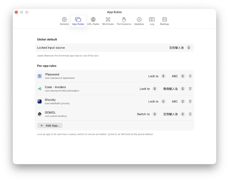  #优质应用  软件名称：LockIME  支持平台：#macOS   软件价格：免费  软件简介：一款 macOS 菜单栏应用，主要用于锁定用户的键盘输入源，防止误切换，提升多语言输入效率