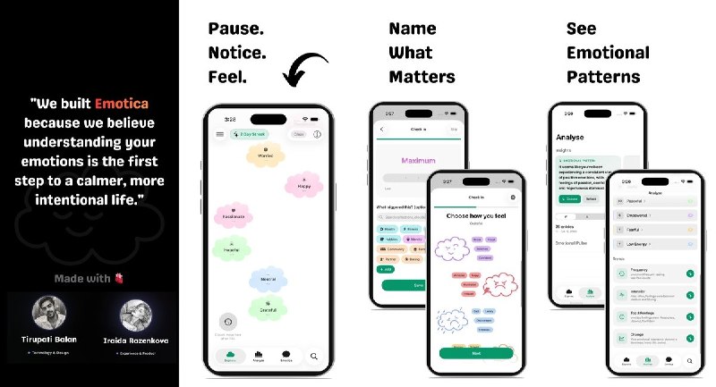  #应用限免  软件名称：Emotica - 情绪追踪与心情日记  支持平台：#iOS 18.0+  软件价格：内购限免  软件简介：一款 AI 驱动的情绪日记和心理健康伙伴，将日常反思转化为真正的自我认知