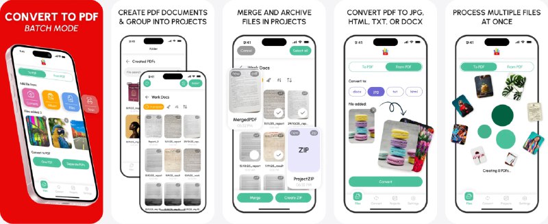  #应用限免  软件名称：Convert to PDF Batch Mode  支持平台：#iOS 16.4+  软件价格：内购限免（跳过试用，从设置中进入内购界面）  软件简介：一款集文件管理、批量格式转换、文档扫描于一体的 PDF 工具