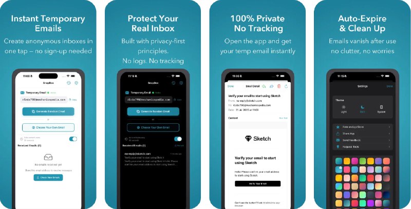  #应用限免  软件名称：SnapBox Pro: Private Temp Mail  支持平台：#iOS 17.6+  软件价格：￥22.00 -> ¥0.00  软件简介：一款无需注册即可使用的临时邮箱工具，支持一键创建临时邮箱，可自定义用户名并选择多种域名，邮箱即时激活