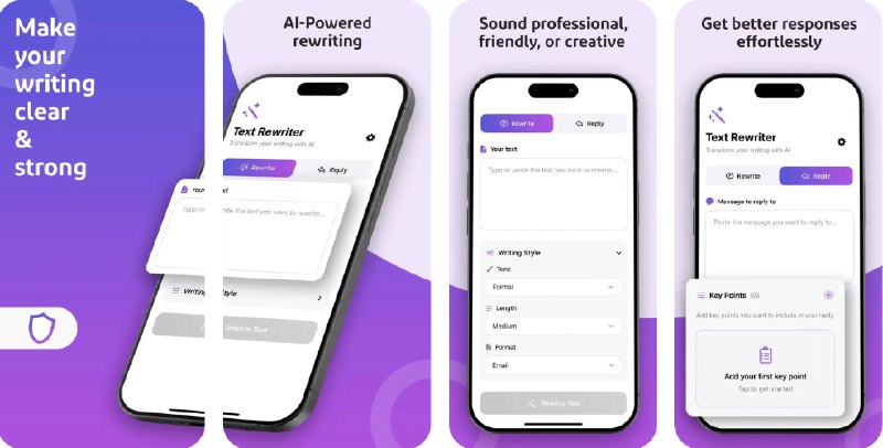  #应用限免  软件名称：Narrato - Aı Email Generator  支持平台：#iOS 18.0+  软件价格：内购限免  软件简介：一款 AI 文本改写工具，帮助您轻松撰写各种文本，包括电子邮件、博客文章等，支持语气和风格调整，确保您的内容更加专业和有影响力，帮助您节省时间，提高写作效率