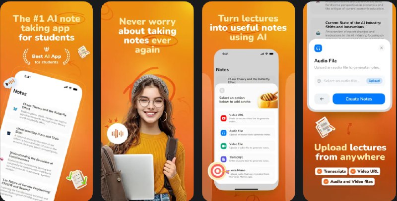  #应用限免  软件名称：Note Taking AI by HoneyNote  支持平台：#iOS 17.5+  软件价格：内购限免  软件简介：一款人工智能笔记应用，能够将讲座录音、成绩单、语音备忘录、YouTube 视频以及音频或视频文件转化为有条理的互动学习材料