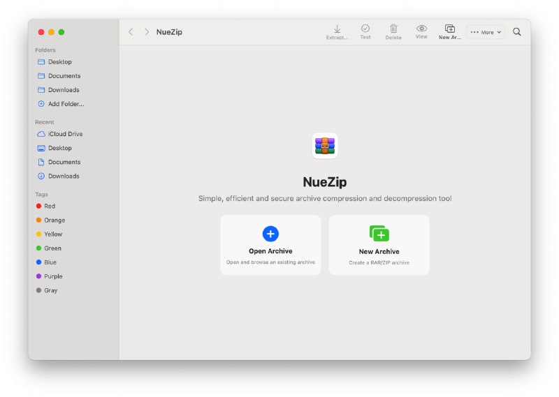  #优质应用  软件名称：NueZip  支持平台：#macOS   软件价格：免费  软件简介：一款基于原生 API 的压缩解压工具，靠速度和功能解决文件管理痛点
