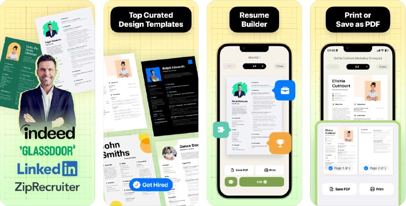  #应用限免  软件名称：Resume Maker  支持平台：#iOS 14.0+  软件价格：¥38.00 -> ¥0.00  软件简介：一款帮助您快速创建专业简历的应用