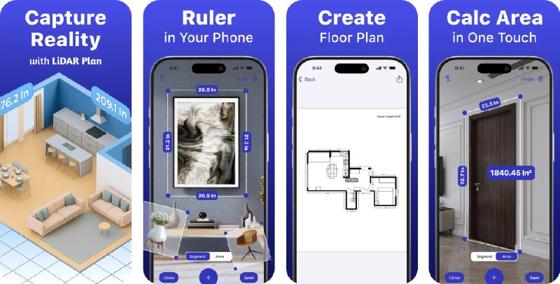  #应用限免  软件名称：3D扫描测量与房间建模  支持平台：#iOS 17.6+  软件价格：内购限免  软件简介：一款利用LiDAR技术进行空间测量和房间建模的专业工具