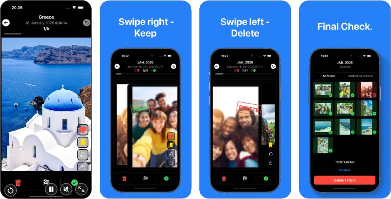  #应用限免  软件名称：Cleanup Photos Guru: Unroller  支持平台：#iOS 17.0+  软件价格：内购限免  软件简介：一款照片清理工具，可通过简单手势向左滑动删除照片，向右滑动保留照片，您可以根据相册、月份或分类（如收藏夹、实况照片、截图、随机选择等）进行过滤，快速清理重复、模糊图像或不必要的截图，从而轻松管理与美化相册，让重要回忆得以留存