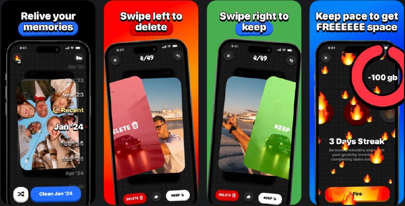  #应用限免  软件名称：Sweep - Swiping between photos  支持平台：#iOS 16.0+  软件价格：内购限免  软件简介：一款简单高效的照片管理应用，帮助您通过滑动的方式快速整理手机中的照片库