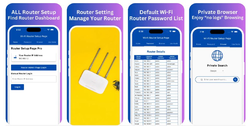 #应用限免  软件名称：Router Setup Page Pro  支持平台：#iOS 11.0+  软件价格：¥68.00 -> ¥0.00  软件简介：一款路由器设置应用，能够自动检测路由器的 IP 地址，并且提供各大品牌默认路由器的密码列表，方便您可以及时解决路由器设置相关的网络问题