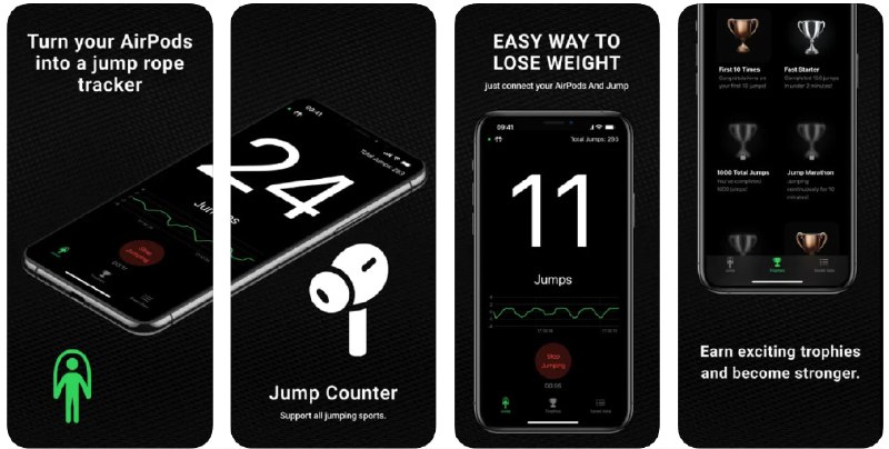  #应用限免  软件名称：AirJump: Jump Rope Counter  支持平台：#iOS 16.0+  软件价格：¥12.00 -> ¥0.00  软件简介：一款与AirPods兼容的跳绳追踪应用，适用于多种型号的AirPods和Beats Fit Pro