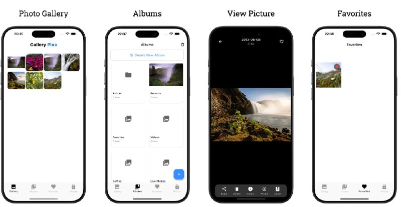  #应用限免  软件名称：Gallery Plus - 高级照片和视频管理器  支持平台：#iOS 12.0+  软件价格：￥38.00 -> ¥0.00  软件简介：快速、安全、私密的本地照片与视频管理工具