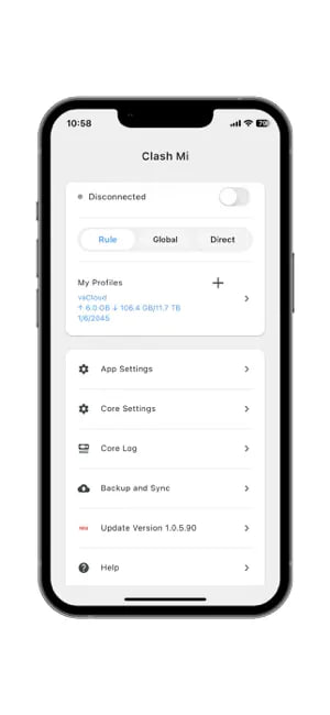  #优质应用  软件名称：Clash Mi   支持平台：#iOS 15+  软件价格：免费  软件简介：一款基于mihomo核心的网络代理工具，可以进行强大的覆盖支持和自定义设置