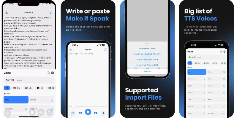  #应用限免  软件名称：SonicScript - Text to Speech  支持平台：#iOS 17.0+  软件价格：内购限免（输入一些文本后点击播放按钮自动弹出）  软件简介：一款文本转语音（TTS）工具，帮助提升阅读、学习与工作效率