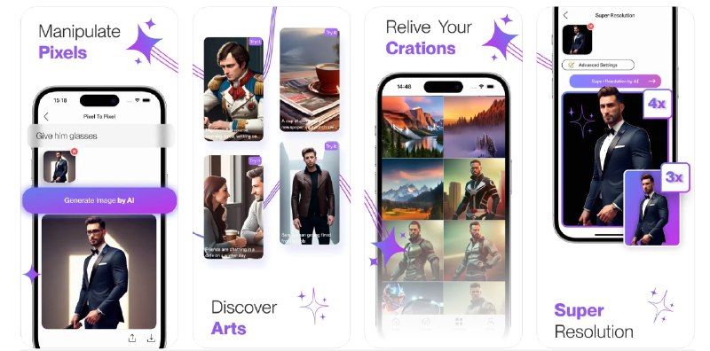  #应用限免  软件名称：PixImagine AI Image Generator  支持平台：#iOS 15.0+  软件价格：内购限免  软件简介：一款AI生成艺术图像和绘画的应用，支持文生图、图像合成、增强图像质量、提高分辨率等功能