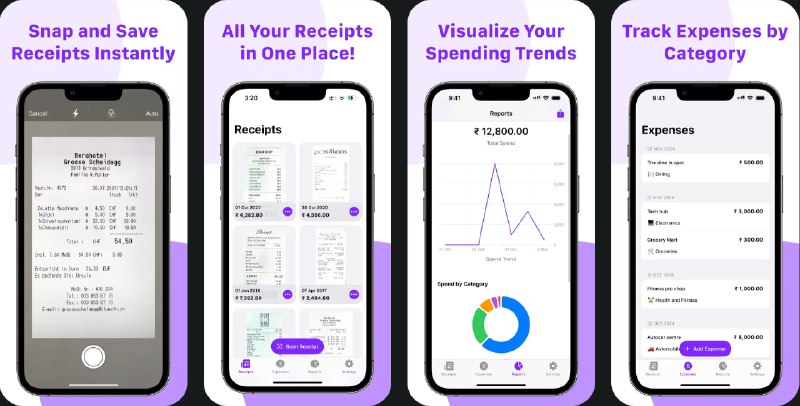  #应用限免  软件名称：Receipt Snapper And Scanner  支持平台：#iOS 17.0+  软件价格：内购限免  软件简介：一款高效的收据管理工具，帮助您轻松拍摄和存储收据
