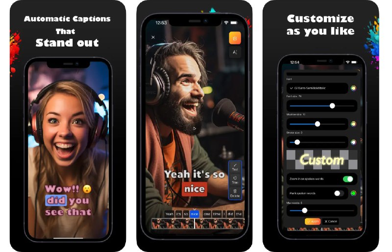  #应用限免  软件名称：Easy Captions  支持平台：#iOS 16.0+  软件价格：¥68.00 -> ¥0.00  软件简介：一款字幕应用，可自动识别包含中文在内的多种语言并生成字幕