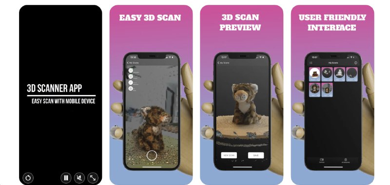  #应用限免  软件名称：3D扫描仪  支持平台：#iOS 13.4+  软件价格：¥68.00 -> ¥0.00  软件简介：一款3D扫描应用