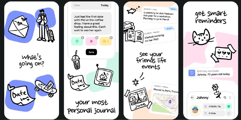  #应用限免  软件名称：What's going on? Journal Diary  支持平台：#iOS 17.0+  软件价格：内购限免  软件简介：一款社交日记应用，帮助您记录和保存个人记忆以及朋友的重要事件