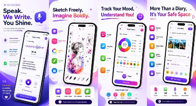 #应用限免  软件名称： Journal - A Private Photo Diary   支持平台：#iOS 14.0+  软件价格：内购限免  软件简介： 一款注重隐私的个人照片日记应用，支持语音转文字、素描绘制和心情记录，数据不收集，保存在本地