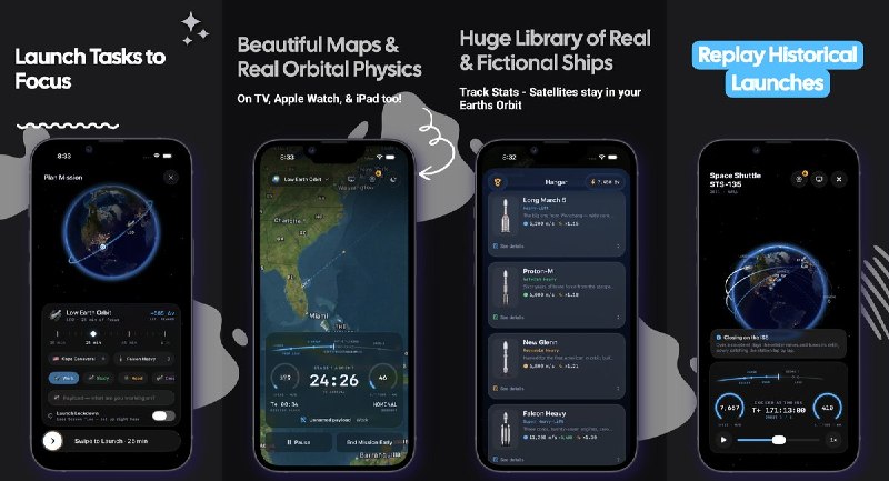  #应用限免  软件名称：Orbital Focus 专注火箭  支持平台：#iOS 26.0+  软件价格：内购限免  软件简介： 一款把专注力变成火箭发射的番茄钟应用，专注越久飞得越高 ——15 分钟亚轨道跳跃、25 分钟绕地球一圈、45 分钟交会对接、60 分钟同步轨道、90 分钟深空远征