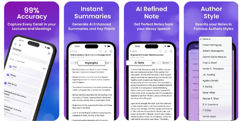  #应用限免  软件名称：Transcribe AI: Voice to Text  支持平台：#iOS 17.0+  软件价格：内购限免  软件简介：一款语音转文字的应用程序，该应用提供准确的转录功能，使用人工智能处理内容，并生成重要要点列表和口述内容的摘要版本