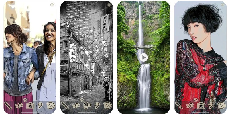  #应用限免  软件名称：ToonCamera  支持平台：#iOS 11.0+  软件价格：¥38.00 -> ¥0.00  软件简介：一个独特的摄影应用，能够将你的照片、视频实时转换为美术风格的卡通、素描、水彩画等多种艺术效果
