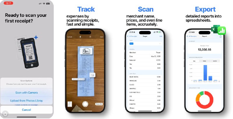  #应用限免  软件名称：收据精灵 ReceiptGenie  支持平台：#iOS 17.6+  软件价格：内购限免  软件简介：一款智能收据扫描与费用追踪工具，通过AI OCR技术自动识别收据中的商家名称、总计、税费及商品明细，支持多语言识别（中英日韩泰法德西等）