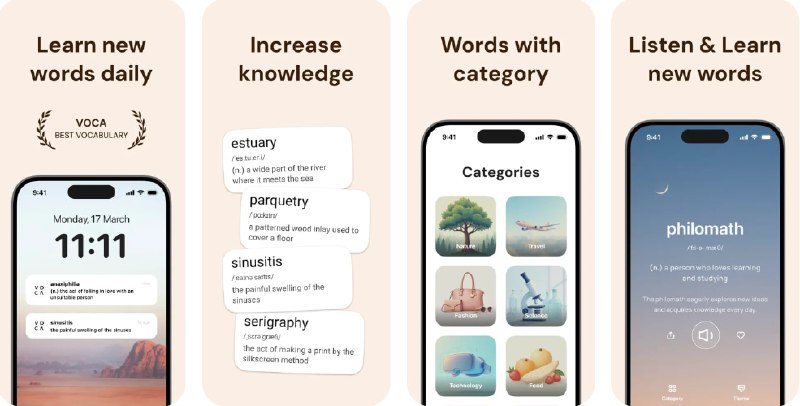  #应用限免  软件名称：Word of The Day Widget - Voca  支持平台：#iOS 17.0+  软件价格：内购限免  软件简介：一款通过“每日一词”小组件帮助你轻松扩充词汇量的工具