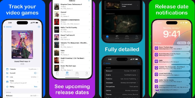  #应用限免  软件名称：Winston: Video Game Tracker  支持平台：#iOS 16.0+  软件价格：内购限免  软件简介：一款为游戏玩家设计的电子游戏跟踪工具，帮助您组织、跟踪和发现新游戏，无需登录即可使用，提供由IGDB提供的详细游戏信息、发售日期提醒和游戏进度跟踪，您可以创建自定义列表、添加个人笔记并对游戏进行评分