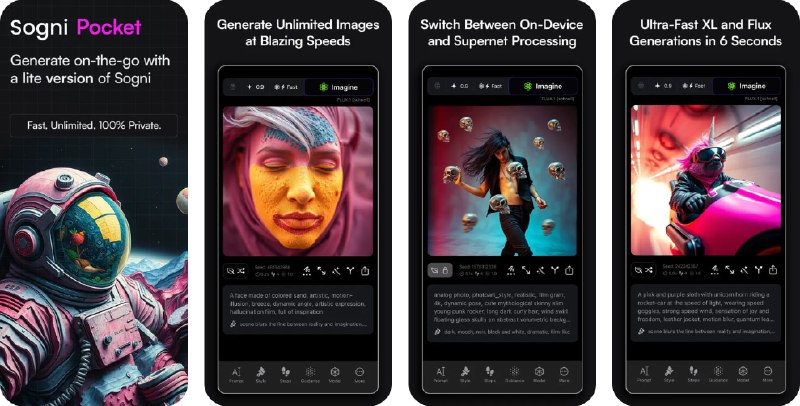  #应用限免  软件名称：Sogni - AI Art Generator  支持平台：#iOS 17.0+ #macOS 14.0+  软件价格：¥198.00 -> ¥0.00  软件简介：一款功能强大的 AI 艺术生成工具，可生成 2048x2048 像素的高清图片和动画，支持文本生成图片、图片生成图片、文本/图片/视频生成动画等多种模式