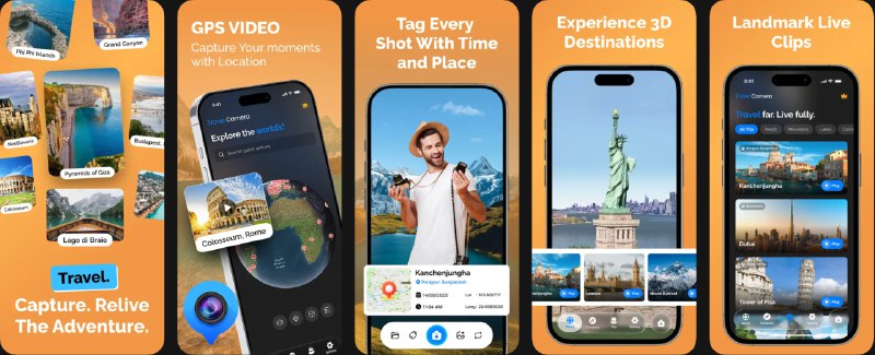  #应用限免  软件名称：Travel Camera And Compass  支持平台：#iOS 16.0+  软件价格：内购限免  软件简介：集旅行相机、地图与罗盘于一体的出行助手