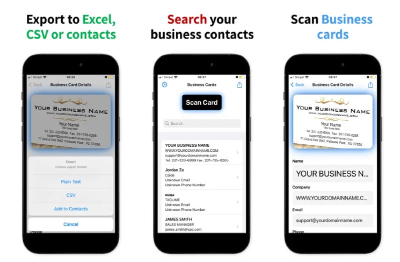  #应用限免  软件名称：名片 scanner & export  支持平台：#iOS 15.0+  软件价格：内购限免  软件简介：一款用于扫描和保存实体名片信息的应用