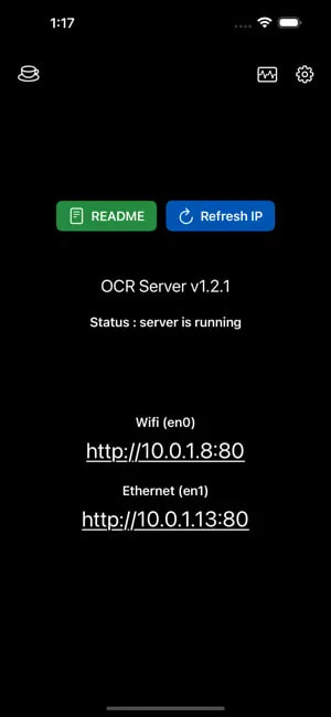  #优质应用  软件名称：iOS OCR Server  支持平台：#iOS   软件价格：免费  软件简介：一个基于苹果 Vision 框架的本地光学字符识别（OCR）服务器，旨在将 iPhone 转变为强大的 OCR 工具