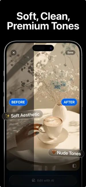  #应用限免  软件名称：Photo CamAI  支持平台：#iOS 18.5+  软件价格：终身版-> ¥0.00  软件简介：一款由人工智能驱动的照片编辑器，只需导入照片并轻触一次，应用程序便会利用设备上的AI技术分析光线、色彩、主体和场景，自动应用最适合的增强效果