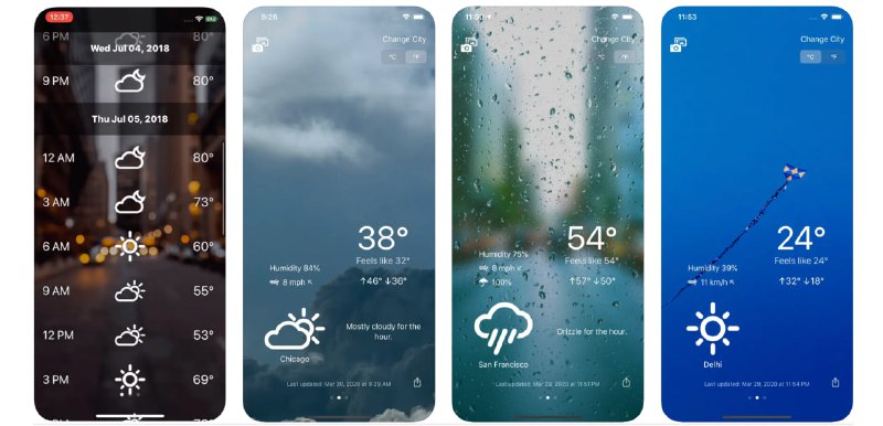  #应用限免  软件名称：InstantWeather App  支持平台：#iOS 17.4+  软件价格：¥6.00 -> ¥0.00  软件简介：一款可定制的天气应用，您可以自定义不同天气条件的背景，支持通过小组件显示天气信息以及超局部的降雨预报