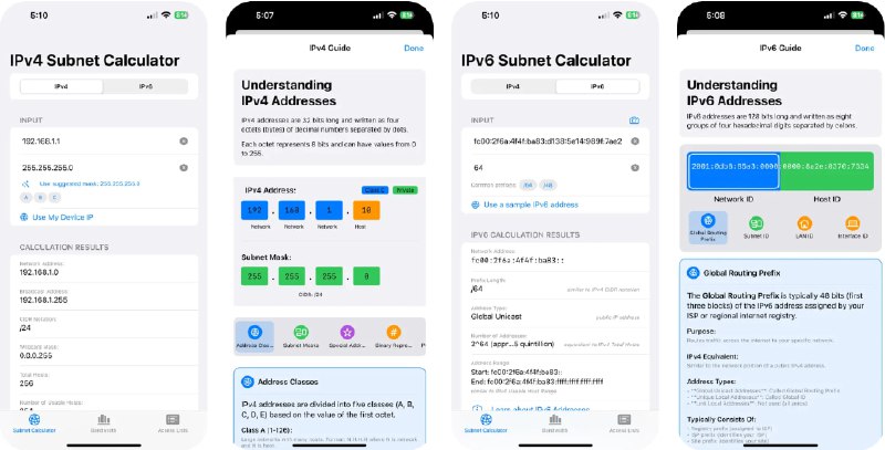  #应用限免  软件名称：IP Workbench  支持平台：#iOS 17.6+  软件价格：￥8.00 -> ¥0.00  软件简介：一款 IP 子网计算器应用