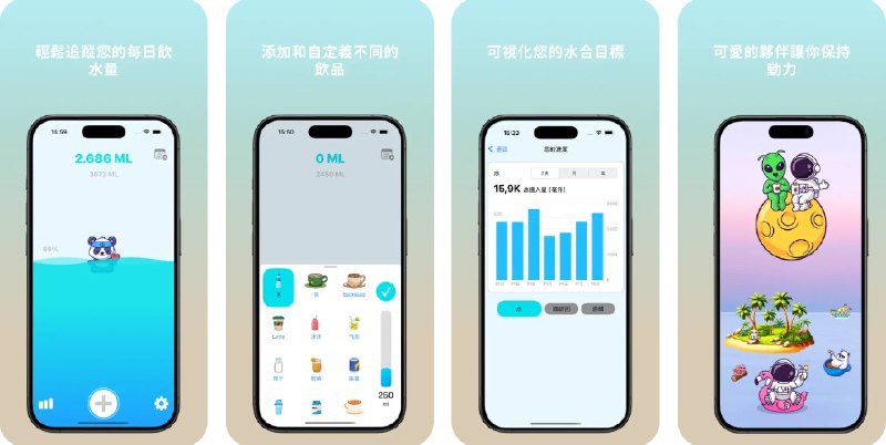  #应用限免  软件名称：Water Reminder:HydroBud  支持平台：#iOS 17.0+  软件价格：内购限免（弹出免费试用界面后点击左下方所有订阅即可看到终身选项）  软件简介：一款美观的饮水提醒与记录工具，助你养成科学健康的饮水习惯