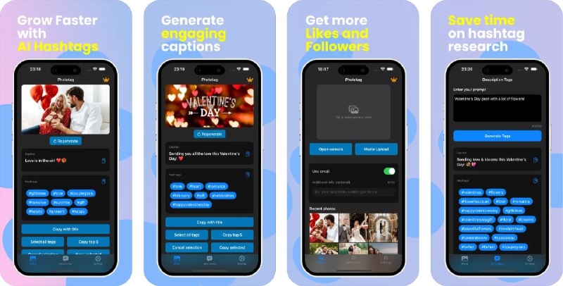  #应用限免  软件名称：AI Hashtags & title Phototag  支持平台：#iOS 17.2+  软件价格：内购限免（设置→终身专业版），注意不要点到自动弹出的内购窗口了  软件简介：一款社交媒体辅助工具，帮助您利用 AI 技术为社交媒体推文生成有吸引力的话题标签和标题，可自定义标题风格、添加个性化签名，通过优化内容的可见性和吸引力，帮助您获得更多的关注与点赞