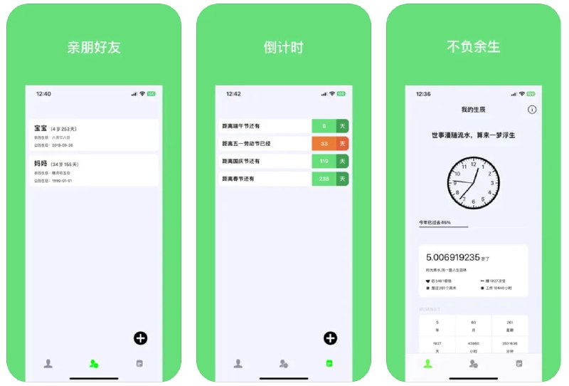  #应用限免  软件名称：生辰记事本  支持平台：#iOS 12.0+  软件价格：¥8.00 -> ¥0.00  软件简介：一款用于记录和管理生日及重要日期的应用