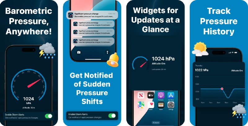  #应用限免  软件名称：Barometer & Altimeter Offline  支持平台：#iOS 15.0+  软件价格：内购限免  软件简介：一款强大的气压与海拔高度追踪工具，支持离线工作