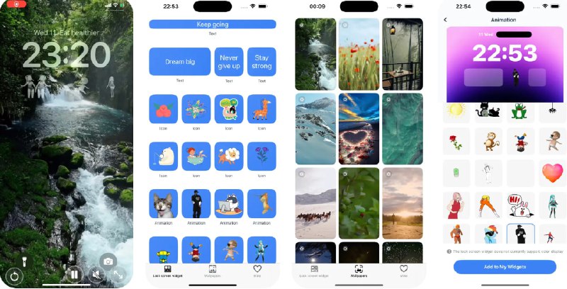  #应用限免  软件名称：LockCanvas·Widget  支持平台：#iOS 16+  软件价格：￥38.00 -> ¥0.00  软件简介：一款个性化锁屏的小组件工具