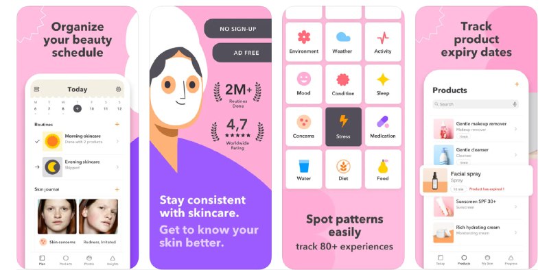  #应用限免  软件名称：Skin-Care Routine: BasicBeauty  支持平台：#iOS 15.0+  软件价格：内购限免  软件简介：一款帮助您创建、实践并坚持美容护肤程序的工具，提供预设的日常护肤流程、自定义流程、产品管理、使用记录和进度追踪等功能